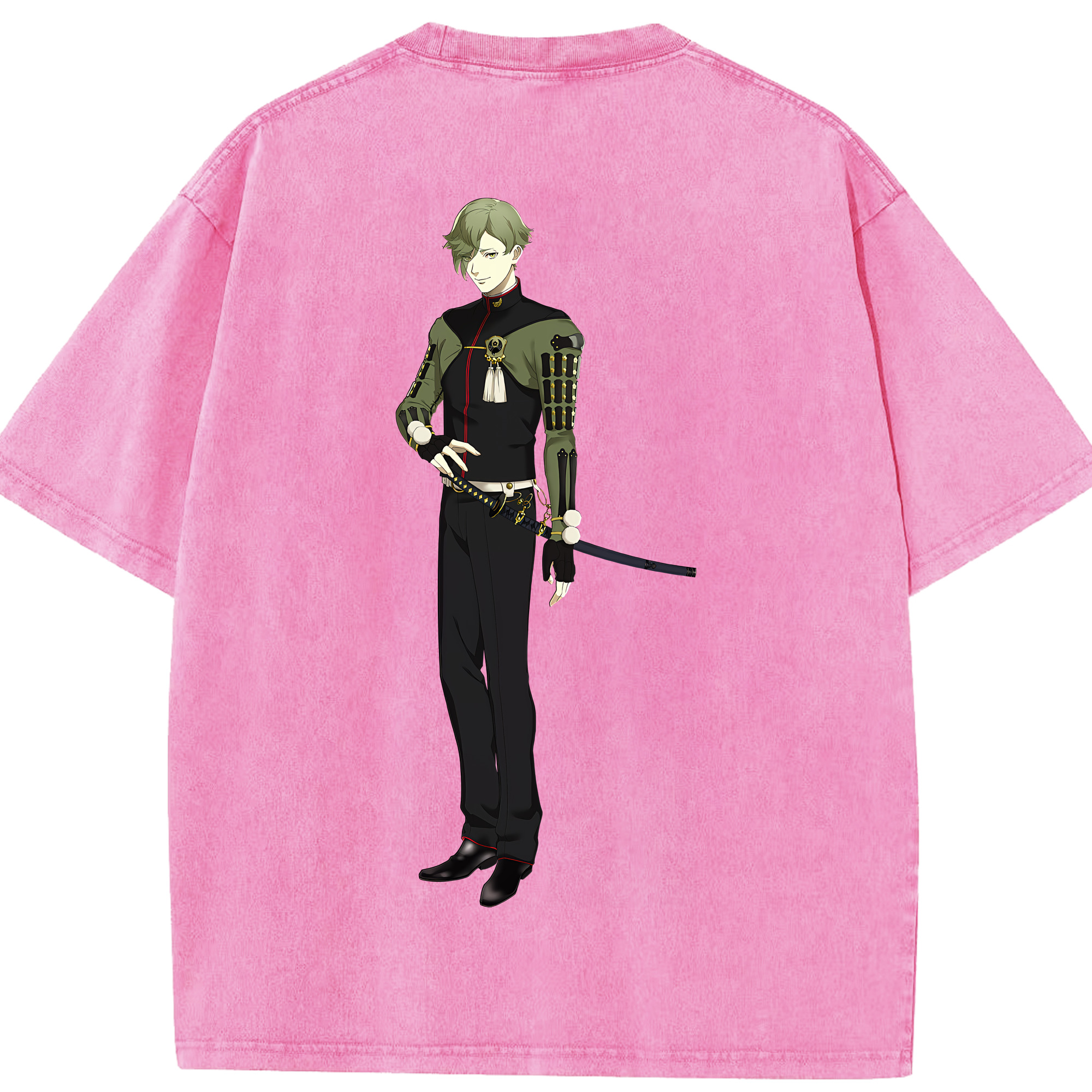 （画像用） 刀剣乱舞 Touken Ranbu 綿100% ヴィンテージ風 半袖Tシャツ（背面プリント）